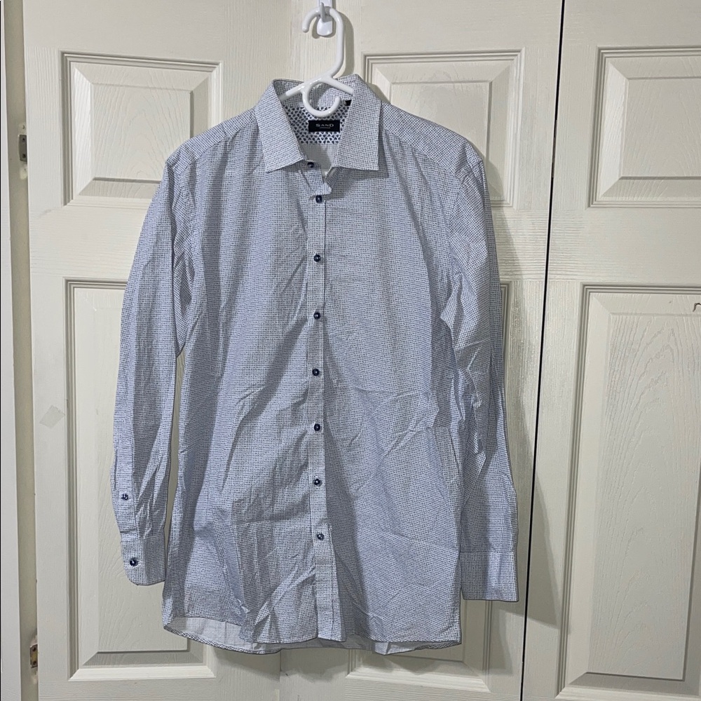 SAND Mens Long Sleeve Button Front  Dress Shirt 42.  #0508